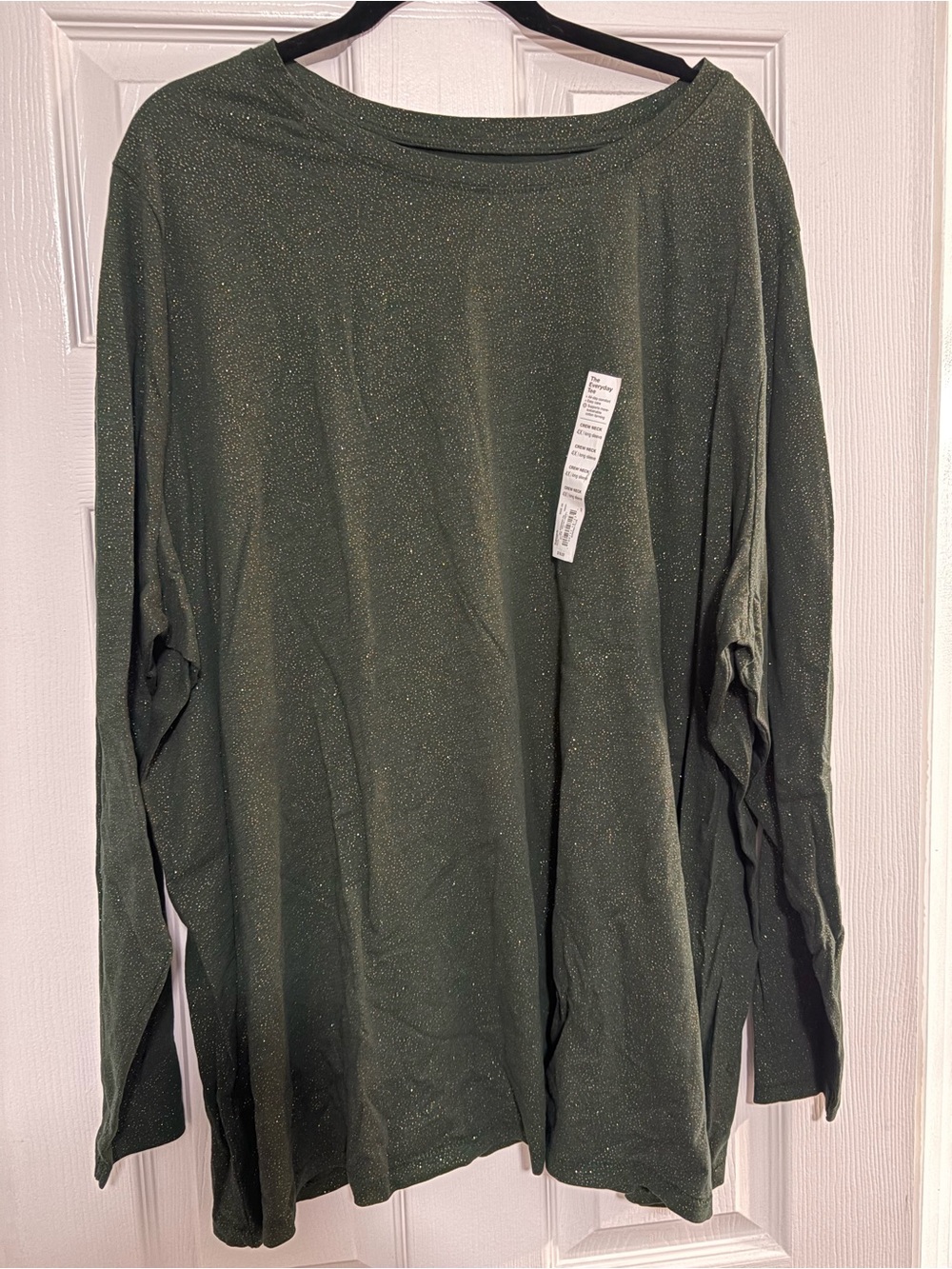 Men's Long-Sleeve Crewneck Shirt in Olive Green